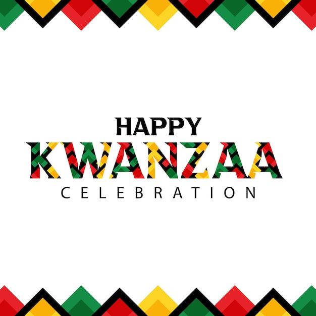Gelukkige Kwanzaa-vieringsbannerachtergrond