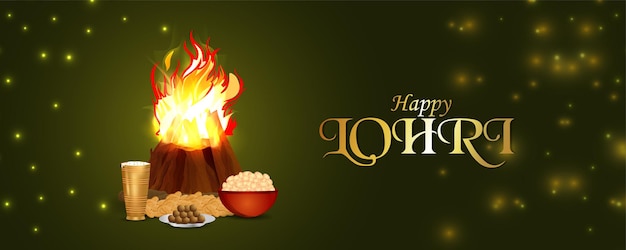 Gelukkige lohri sikh festivalbanner