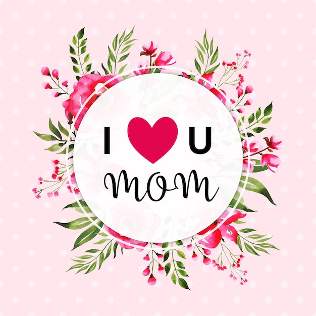 Vector gelukkige moederdag groeten roze rode achtergrond social media design banner gratis vector