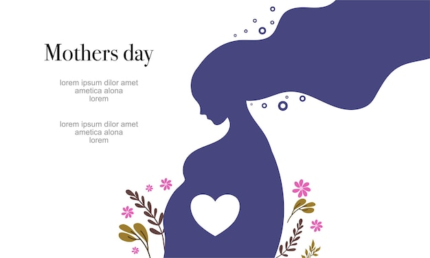 Gelukkige moederdag illustratie vector banner achtergrond voor moederdag evenement