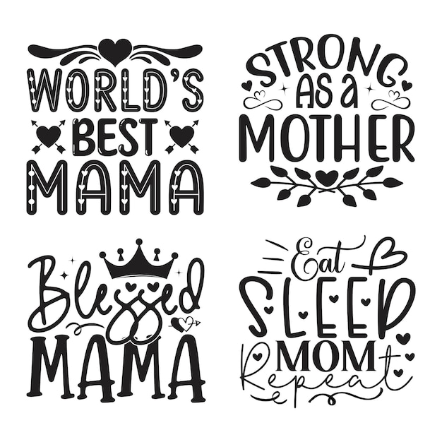 Gelukkige moederdag t-shirt en svg ontwerp mama mama svg quotes t-shirt ontwerp