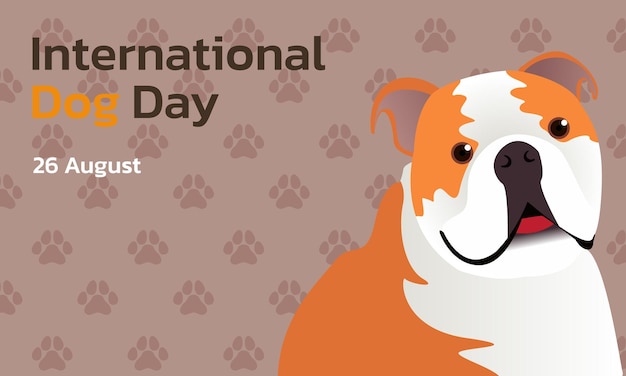 Gelukkige nationale hondendag 26 augustus Nationale hondendag vectorillustratie