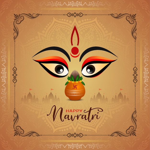 Gelukkige Navratri culturele Indiase festival elegante achtergrond