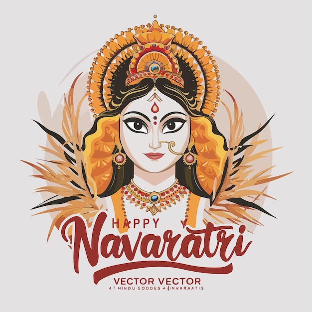Gelukkige Navratri festival achtergrond Durga puja concept illustratie