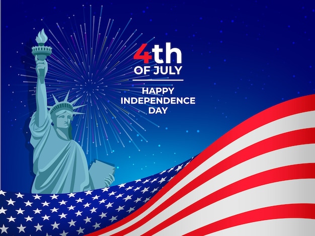 Gelukkige Onafhankelijkheidsdag 4 juli USA.