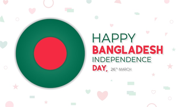 Vector gelukkige onafhankelijkheidsdag van bangladesh elk jaar op 26 maart nationale feestdag in bangladesh