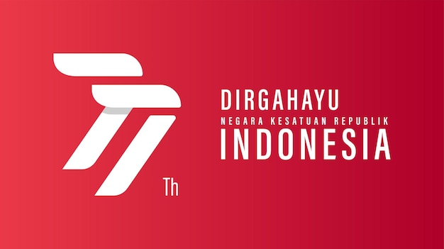 Gelukkige onafhankelijkheidsdag van indonesië vectorillustratie hut ri 77 sjabloon poster banner