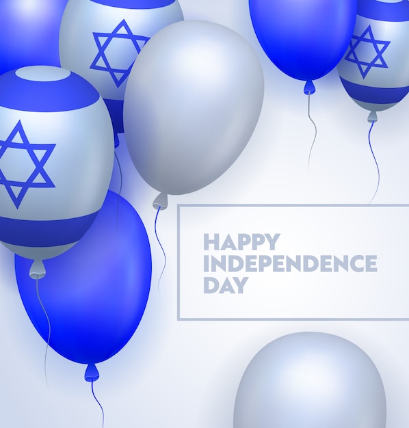 Gelukkige onafhankelijkheidsdag van israël typografie wenskaart