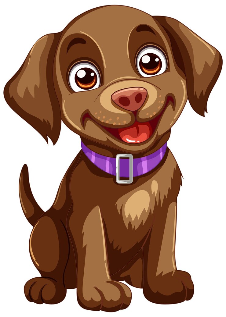 Vector gelukkige puppy met glanzende ogen