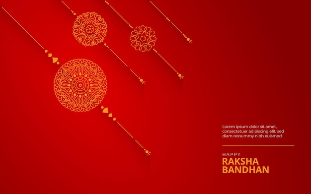Gelukkige Raksha Bandhan groet achtergrond ontwerpsjabloon