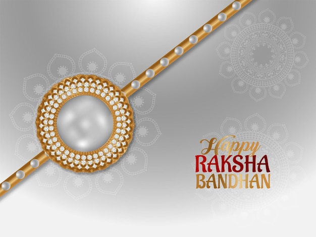 Gelukkige raksha bandhan-kaart met creatieve rakhi op rode achtergrond