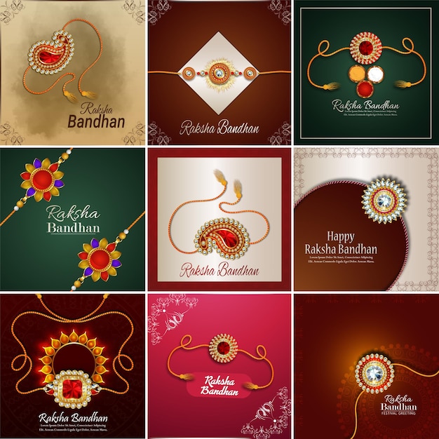 Gelukkige raksha bandhan-ontwerpcollectie