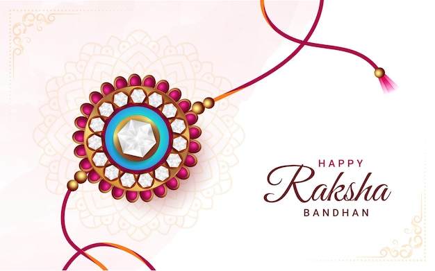 Gelukkige raksha bandhan traditionele achtergrond met decoratieve rakhi