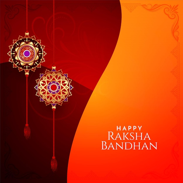 Vector gelukkige raksha bandhan traditionele hindoe festival achtergrond vector