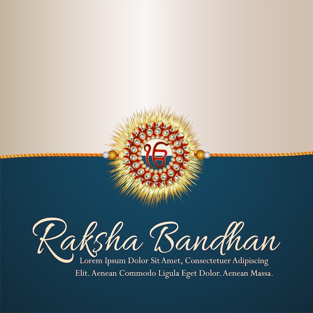 Gelukkige raksha bandhan-vieringsachtergrond met realistische rakhi