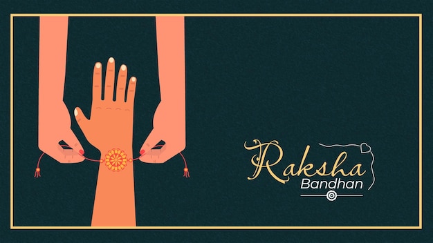 Gelukkige Raksha Bandhan-zus die Rakhi aan broer bindt Illustratie