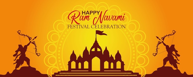 Gelukkige Ram Navami culturele Banner Hindoe festival verticale post wensen viering kaart Ram Navami