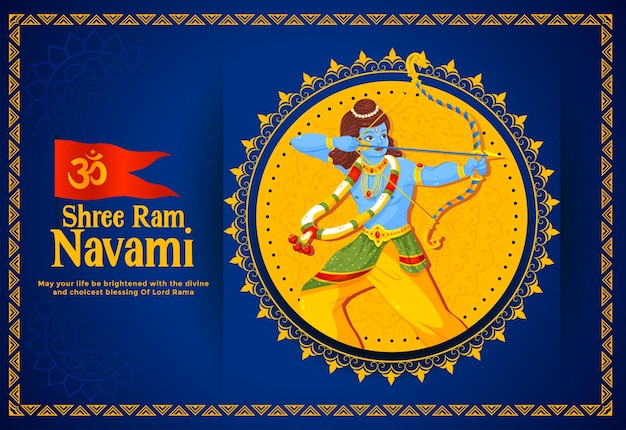 Vector gelukkige ram navami