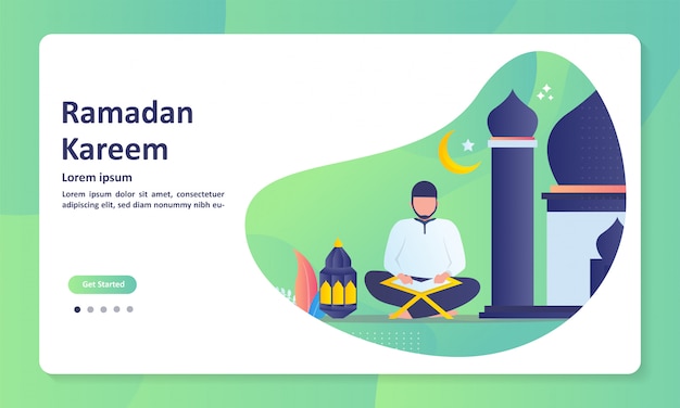 Vector gelukkige ramadan kareem