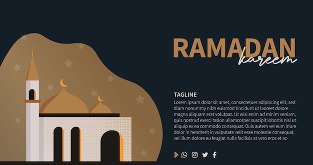 Gelukkige ramadan ramadan kareem-ontwerpcollectie