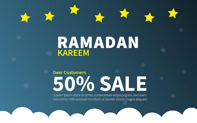 Gelukkige ramadan-uitverkoopontwerpcollectie