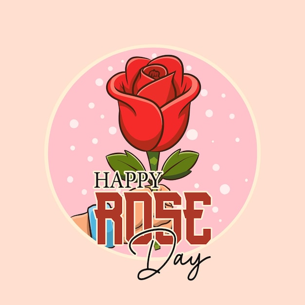 Vector gelukkige roos dag behang afbeelding rode roos vector bloem voor roos dag valentines banner cover