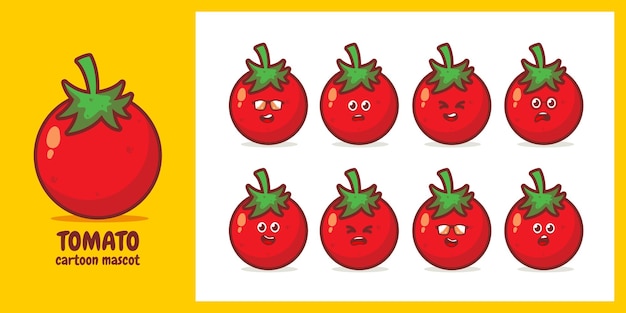 Gelukkige schattige lachende tomaat. Vector platte cartoon karakter illustratie icon.Isolated op witte backgro