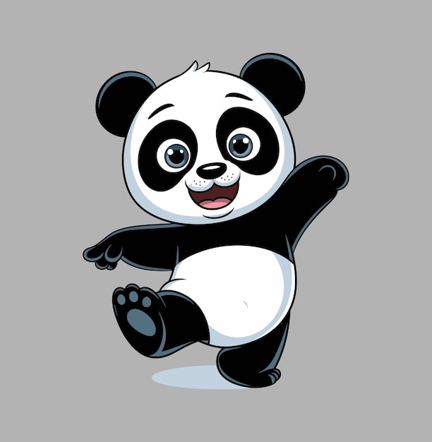 Gelukkige schattige Panda vector illustratie