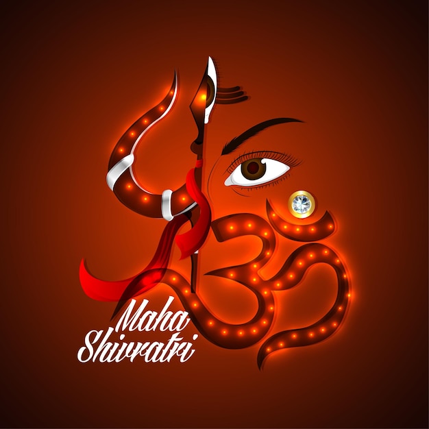 Vector gelukkige shivratri creatieve achtergrond