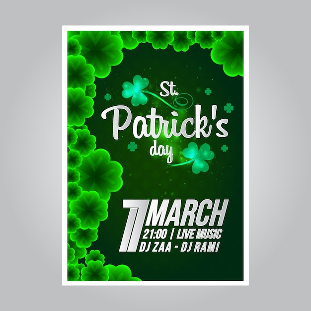 Gelukkige st patrick dag poster