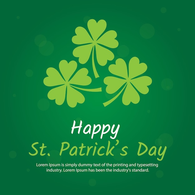 Gelukkige St. Patrick's Day Begroeting social media post Vector illustratie