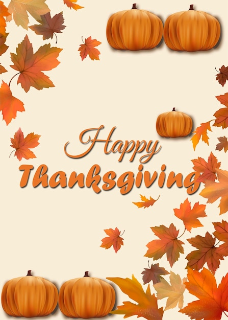 Gelukkige Thanksgiving Day Facebook Instagram Poster