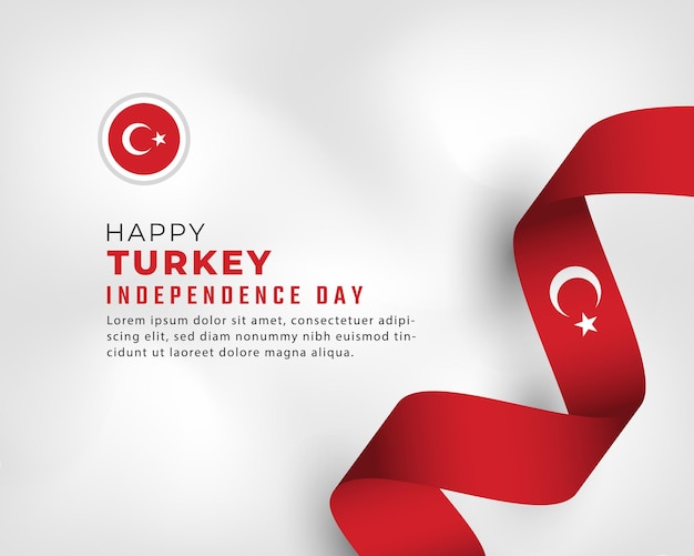 Gelukkige turkije onafhankelijkheidsdag 29 oktober viering vector ontwerp illustratie sjablonen