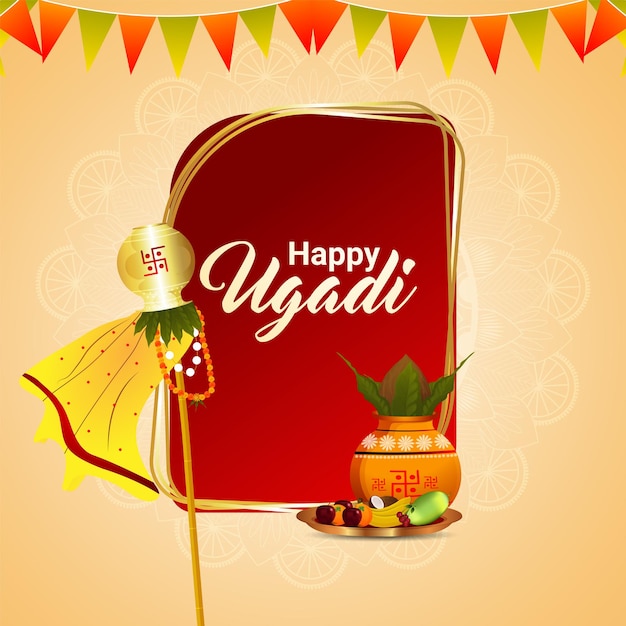 Gelukkige ugadi-vieringskaart