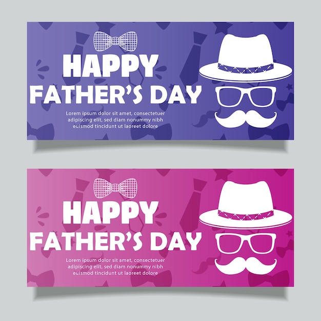 gelukkige vadersdag banners sjabloon