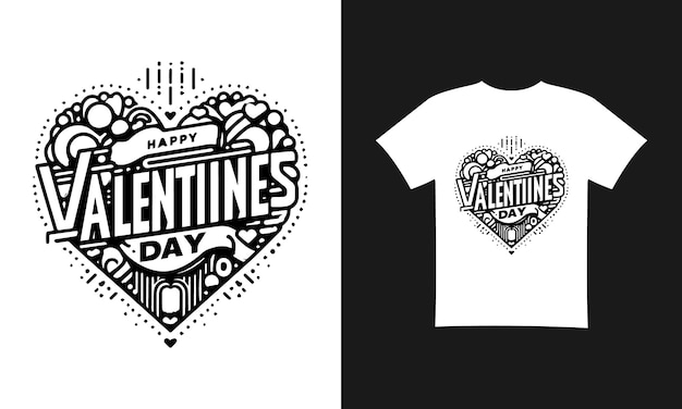 Vector gelukkige valentijnsdag 2024 t-shirt design