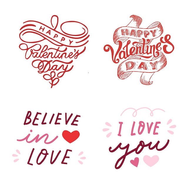 Gelukkige Valentijnsdag grafische liefdesvector