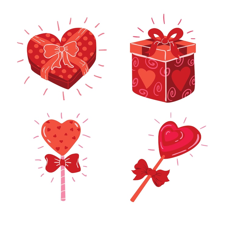 Vector gelukkige valentijnsdag grafische liefdesvector