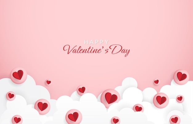 Gelukkige Valentijnsdag met creatieve liefde compositie van de harten Vector illustratie