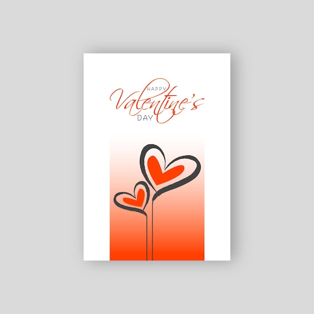 Gelukkige Valentijnsdag met rood patroon Vector design