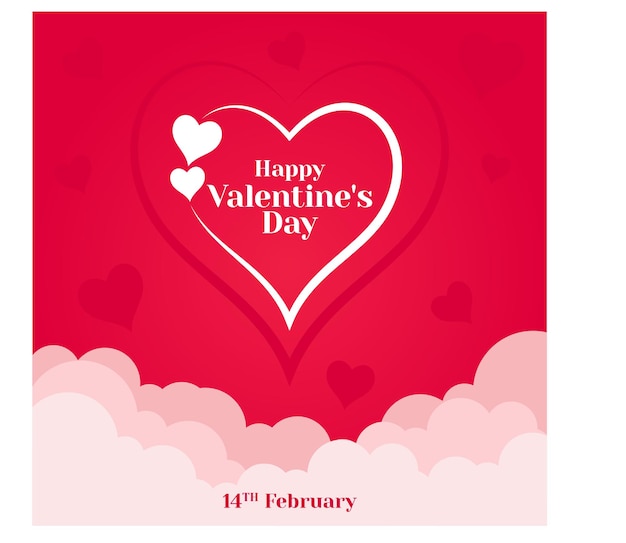 Vector gelukkige valentijnsdag social media post en web sjabloon