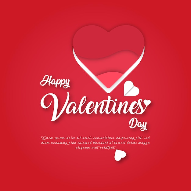 Gelukkige Valentijnsdag Social Media Post Vector Template