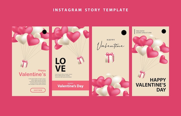 gelukkige Valentijnsdag sociale media poster banner flyer patroon evenement abstracte lay-out illustratie