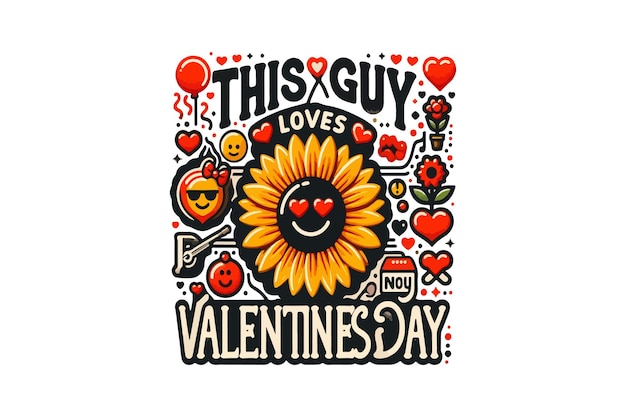 Gelukkige Valentijnsdag T-shirt Design Vector File