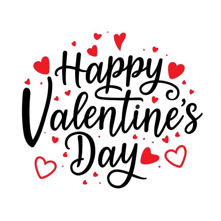 Vector gelukkige valentijnsdag typografie