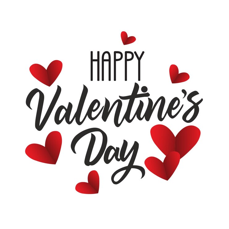Vector gelukkige valentijnsdag typografie