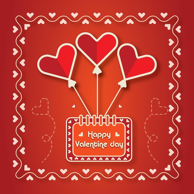 Gelukkige Valentijnsdag Vector Design Card Template