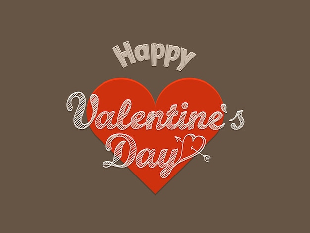 Vector gelukkige valentijnsdag wenskaart ontwerp sjabloon