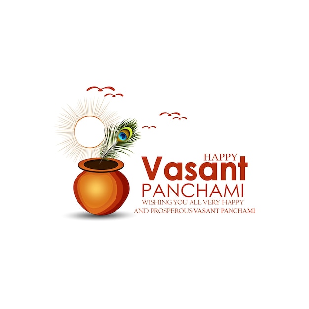 Gelukkige Vasant Panchami-achtergrond. vector