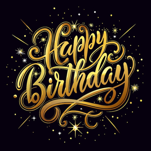 Gelukkige verjaardag Begroeting typografie vector illustratie